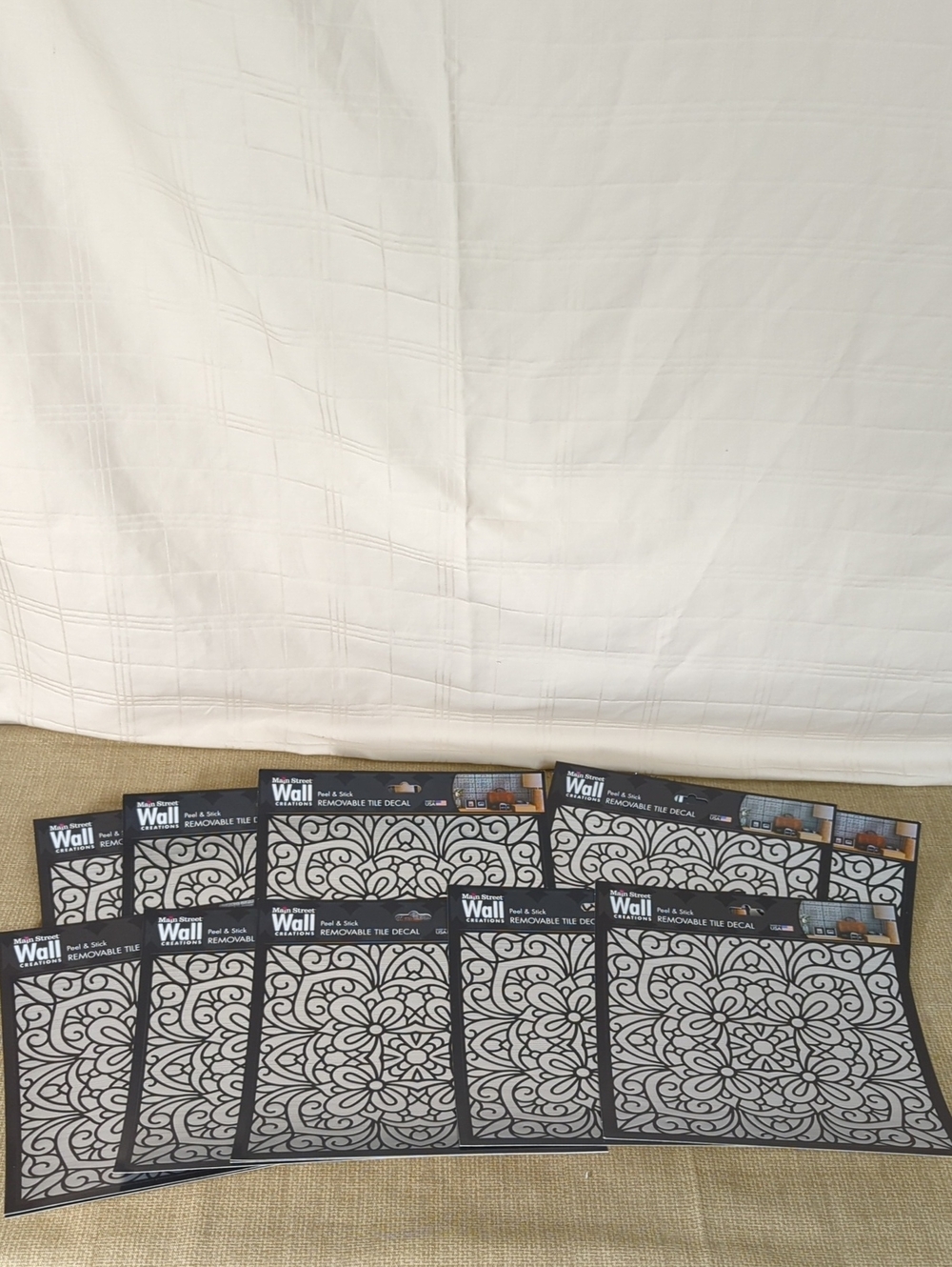 Main Street Wall Creations Silver Inked Garden 7" X 8" 11 Pieces